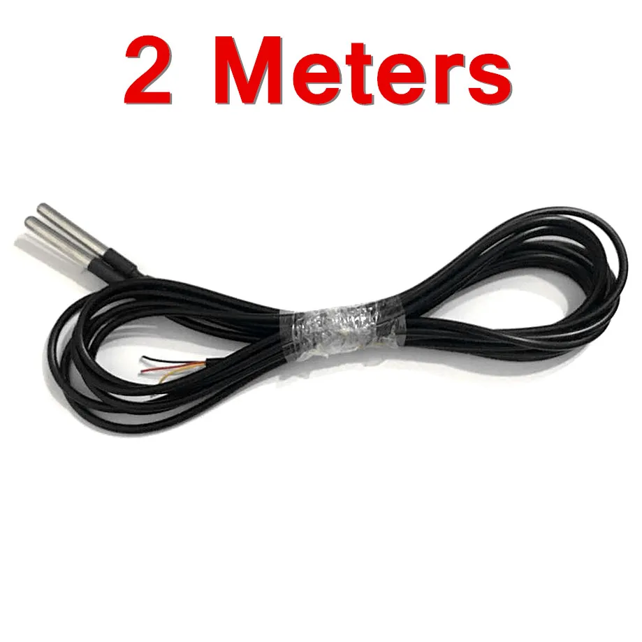 10PCS Waterproof 18B20 temperature probe temperature sensor Stainless steel package 1 meter/2meter/3meters wire DS18B20