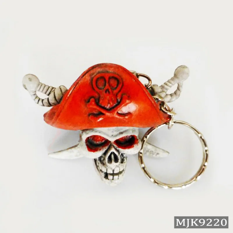 Novelty Skull Keychain Gadgets For Men Vintage Death Devil Monster Pirate Motor Skeleton Key Chain On Bags Party Boyfriend Gift