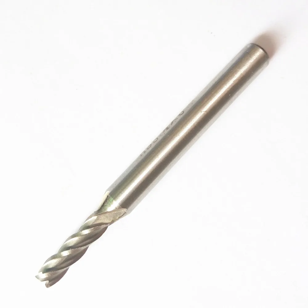 4 CNC Seruling HSS Akhir Pabrik Penggilingan Pemotong Logam Penggilingan Alat Pisau CNC Pemotong Dremel Bor Wajah Endmill 1,2, 3,4, 5,6 Mm