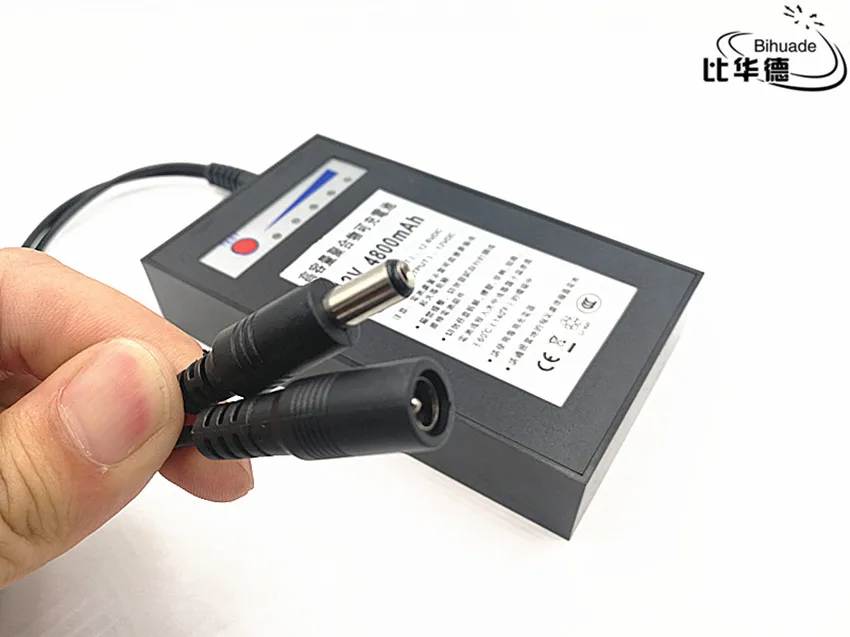 Перезаряжаемый литиевый аккумулятор постоянного тока 12 В 4800 мАч, полимерная батарея для монитора, двигателя, светодиодсветильник Ки, уличный запасной аккумулятор