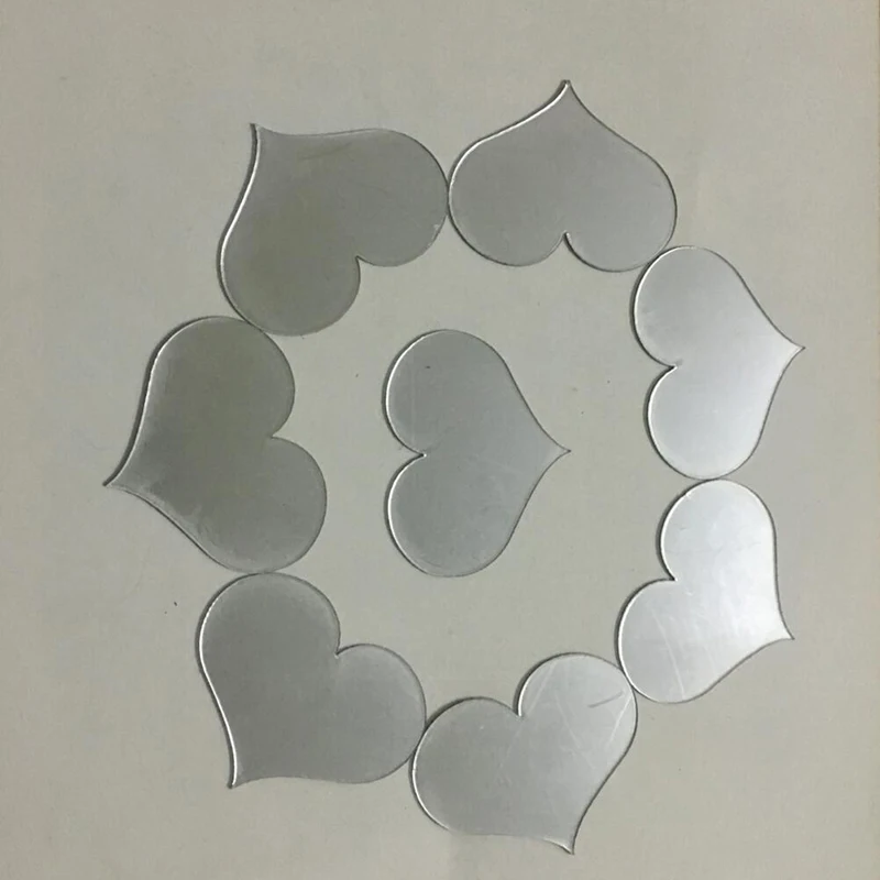 50 Stück/Set 4*5cm Acryl-Spiegeloberfläche Herzförmiger Wandaufkleber für Kinderzimmer Hochzeitsdekoration Wandtattoo Liebe DIY Kunst Wandbild – Detail 26