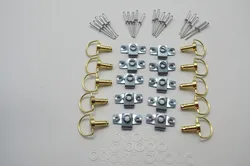 10 Sets Motorcycle Quick Release D-RING 1/4 Turn Race Fairing Fasteners Rivet 17mm