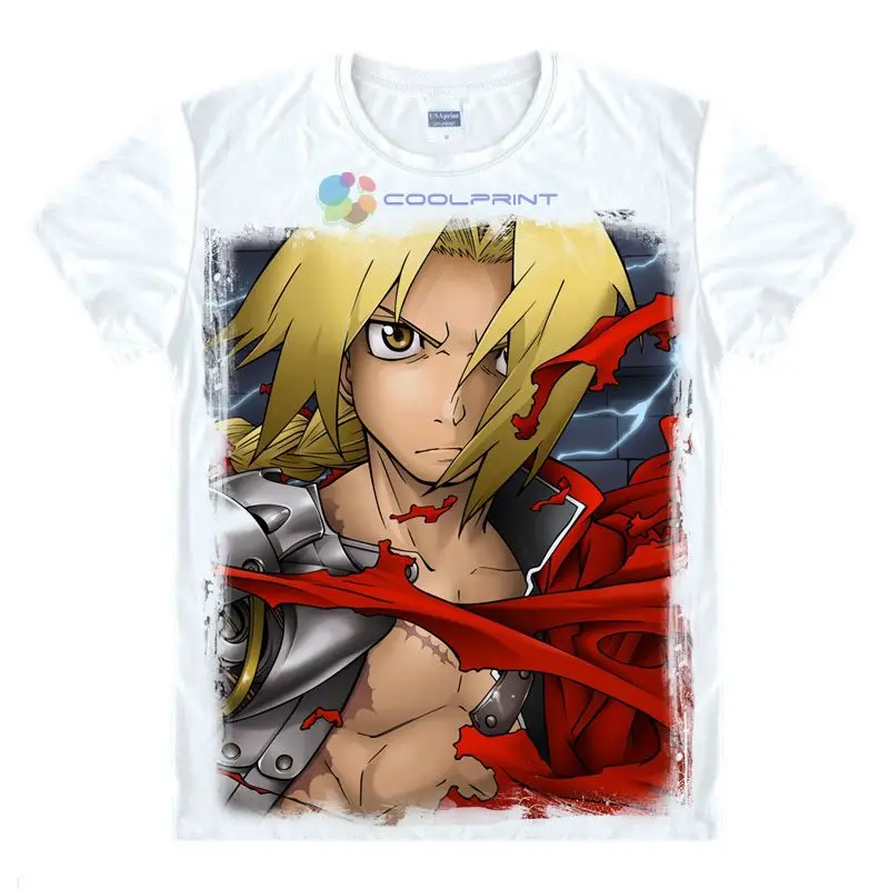 Coolprint Anime Fullmetal Alchemist Brotherhood Unisex T-shirts Edward Elric T Shirt Alphonse Elric Furumetaru Arukemisuto image 4