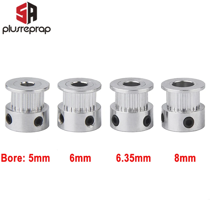 10PCS GT2 20 Teeth Timing Pulley Bore 5mm 6.35mm 8mm For 6mm Belt 3D Printer Parts Wholesale