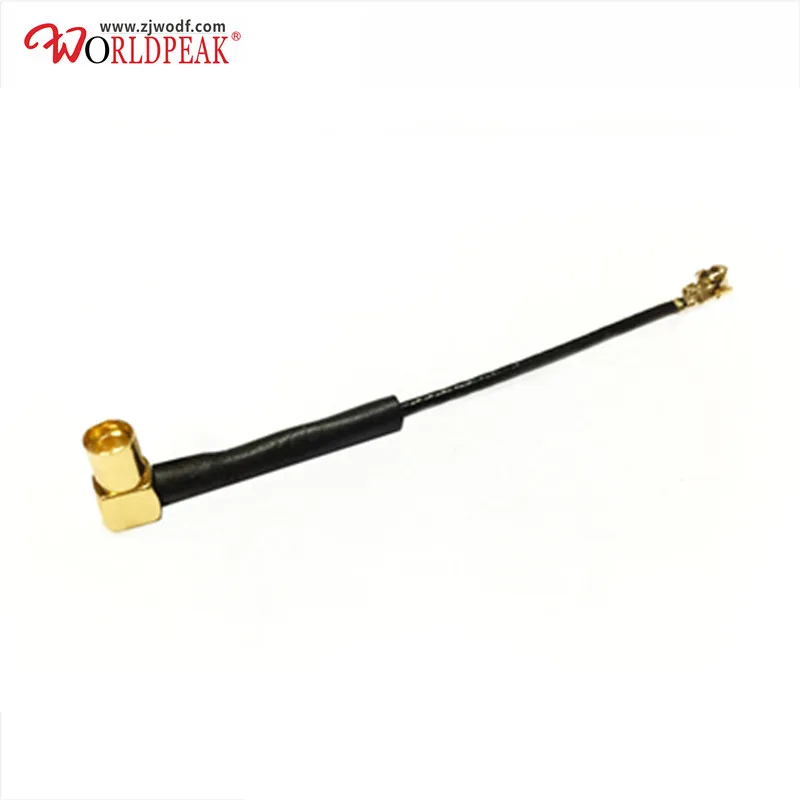 Free shipping Coaxial cable assembly 2 piece MMCX female right angle to IPEX UFL with 1.13 cable length 10cm