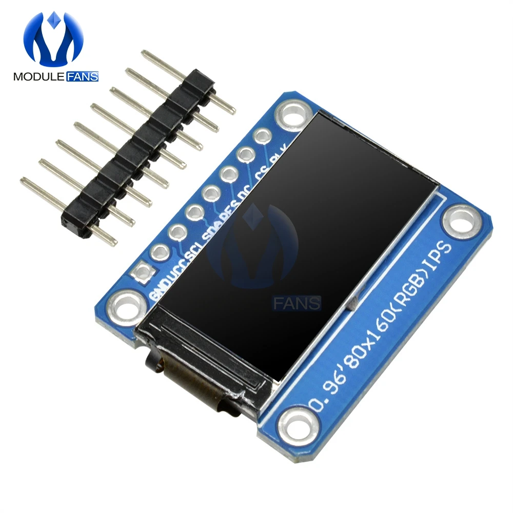 Módulo de unidade st7735 drive ic 160*80, tela lcd 3.3v spi hd 65k, 0.96 polegadas, 8 pinos ips spi, interface para arduino