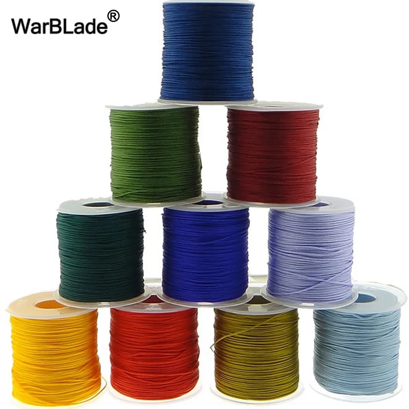 Wholesale 100M 0.8mm 1mm 1.5mm 2mm Cotton Cord Nylon Thread Cord Plastic String DIY Rope Bead Shamballa Bracelet Jewelry Making