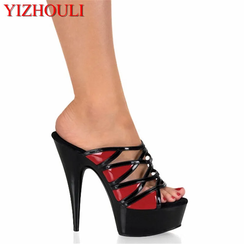 

15cm Sandals Plus Size Women's Shoes Heidi Shoes 6 Inch High Heels With Platforms Sexy Shoes