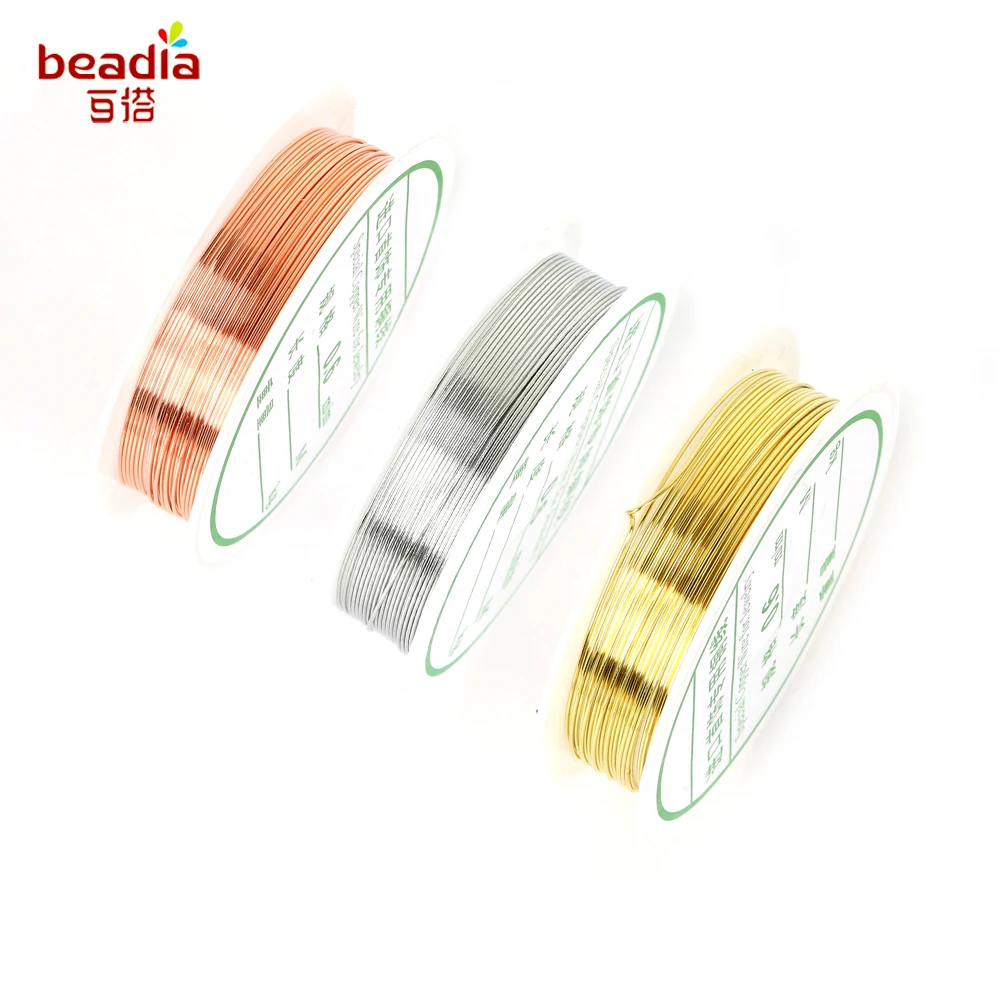 1.5-20M Wire 0.2-1mm 8 Size Pick Jewelry Cord Silver Gold Color Crafts Beads Rope Copper Wires Beading Wire DIY Jewelry Findings