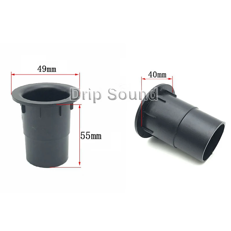 2pcs Speaker Port Tube Bass Subwoofer Audio Reflex Tube Loudspeaker Box Vent 40x55mm #Black
