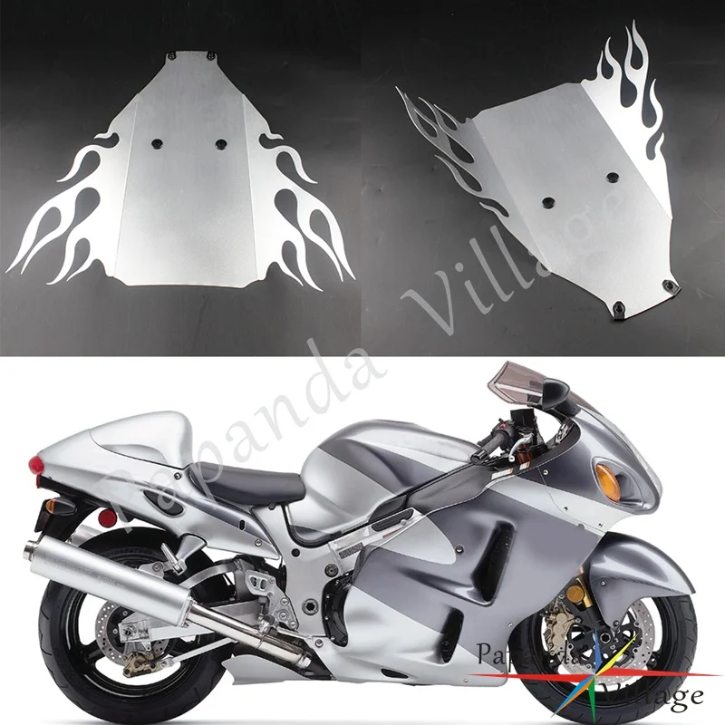 For Suzuki GSXR 1300 GSX1300R Hayabusa 1999-2007 Aluminum Alloy Black Silver Motorcycle Lower Belly Pan Under Wing