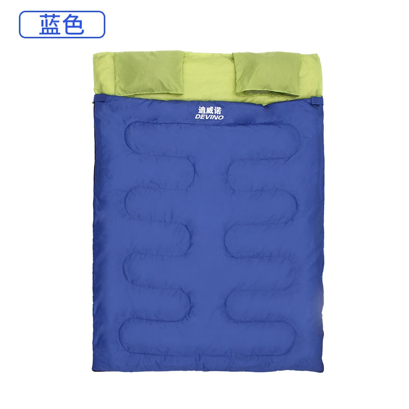 Ultralarge 2 Person 200*150CM Cotton Filling Comfortable Adult Use Camping Double Sleeping Bag Slaapzak