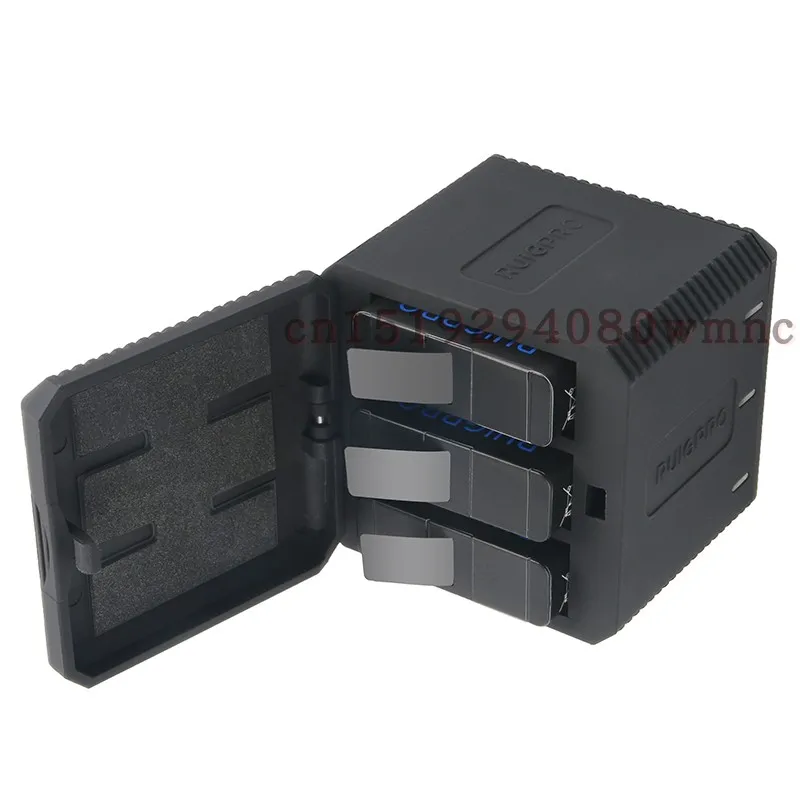 3-стороннее зарядное устройство, светодиодное зарядное устройство, чехол для переноски, корпус для GoPro Hero 5 6 7 8 Black Hero 6 5, аксессуары, чехол для аккумулятора