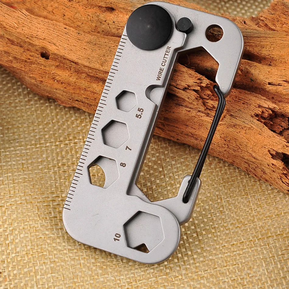 Portable EDC gadget multifunctional outdoor camping mountaineering key ring for survival  self help climbing