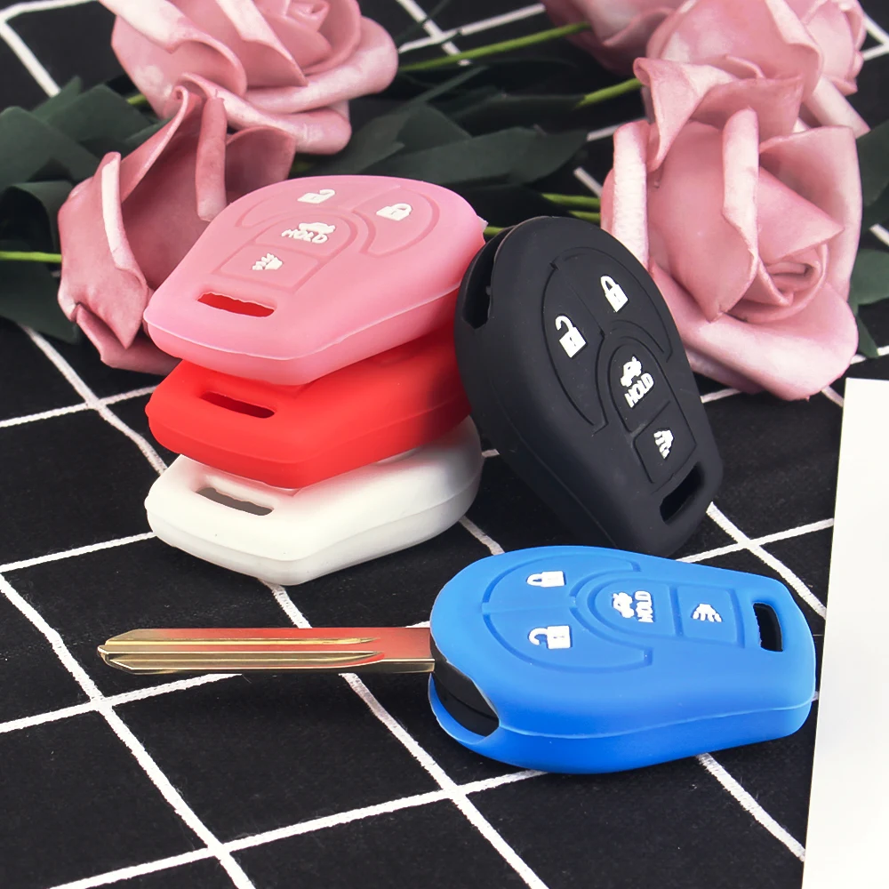 Dandkey Remote 4 Buttons Car Key Silicone Case Cover Shell For Nissan Maxima Versa Altima Sentra Tiida Armada