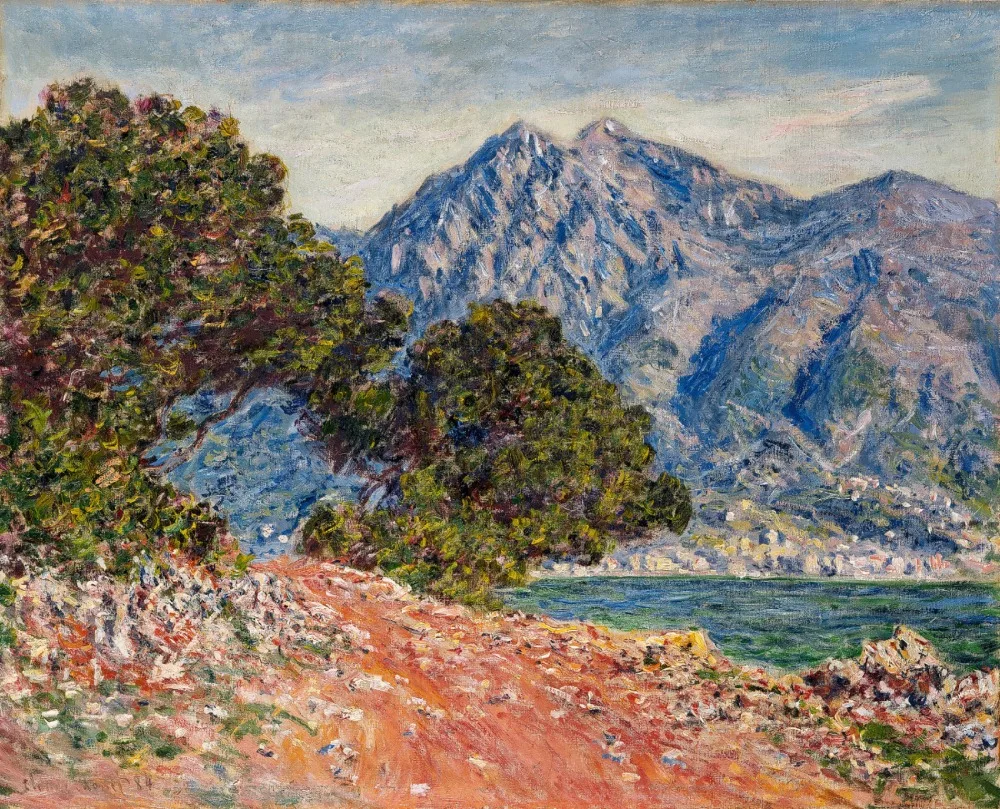 

100% handmade landscape oil painting reproduction on linen canvas, cap-martin-2 BY claude monet,Museum quality,Free DHL Shipping