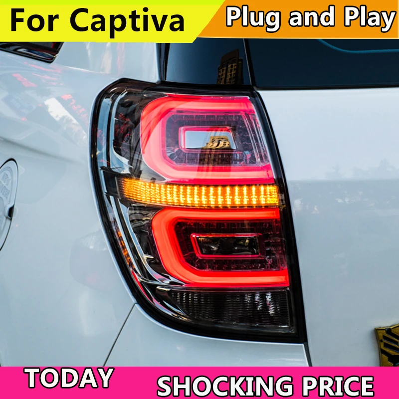 

Автомобиль Стайлинг задний фонарь s для Chevrolet Captiva задсветильник s 2008-2016 светодиодный задний фонарь задний багажник DRL + сигнал + тормоз + фонарь заднего хода