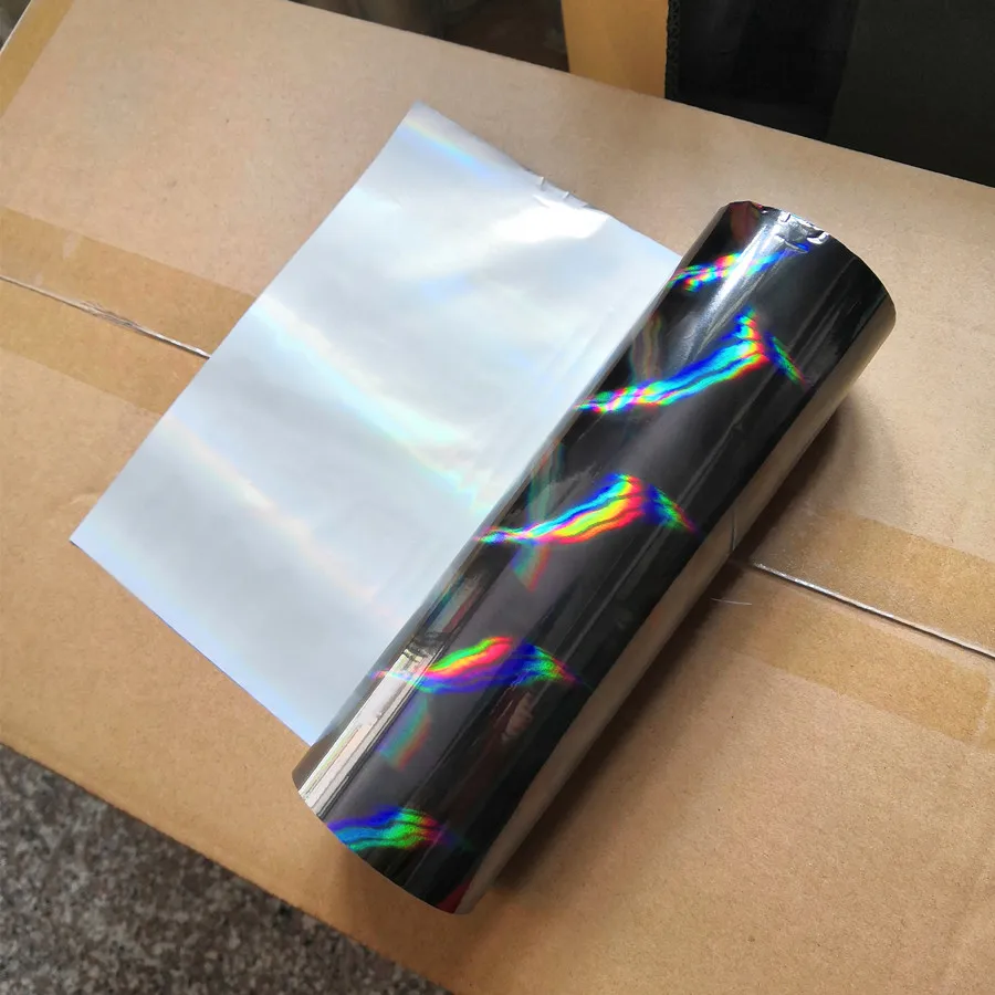 hot stamping foil holographic foil black oblique light beam pattern hot press on paper or plastic transfer foil