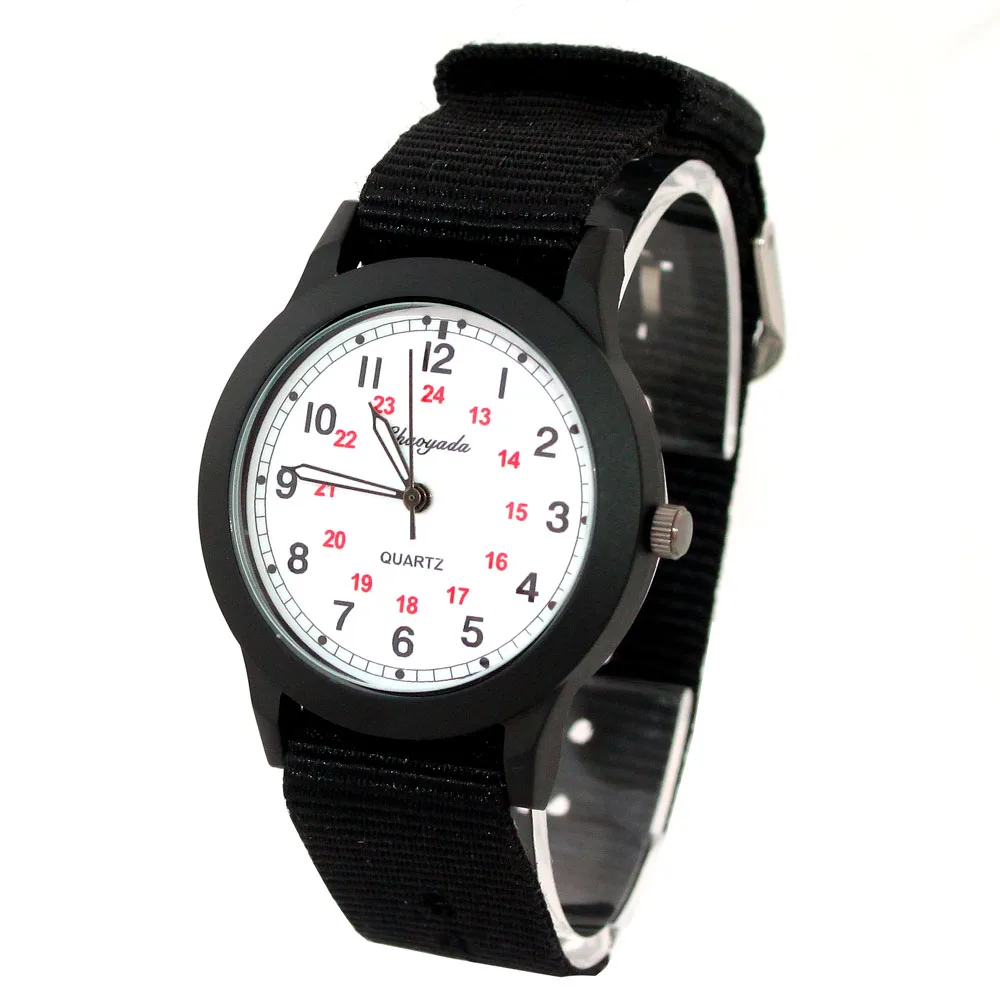 Fashion Children's Watches Fabric Nylon Strap Stainless Steel Watch Boy Girls Women Men Watches Student Watch Boy Gifts