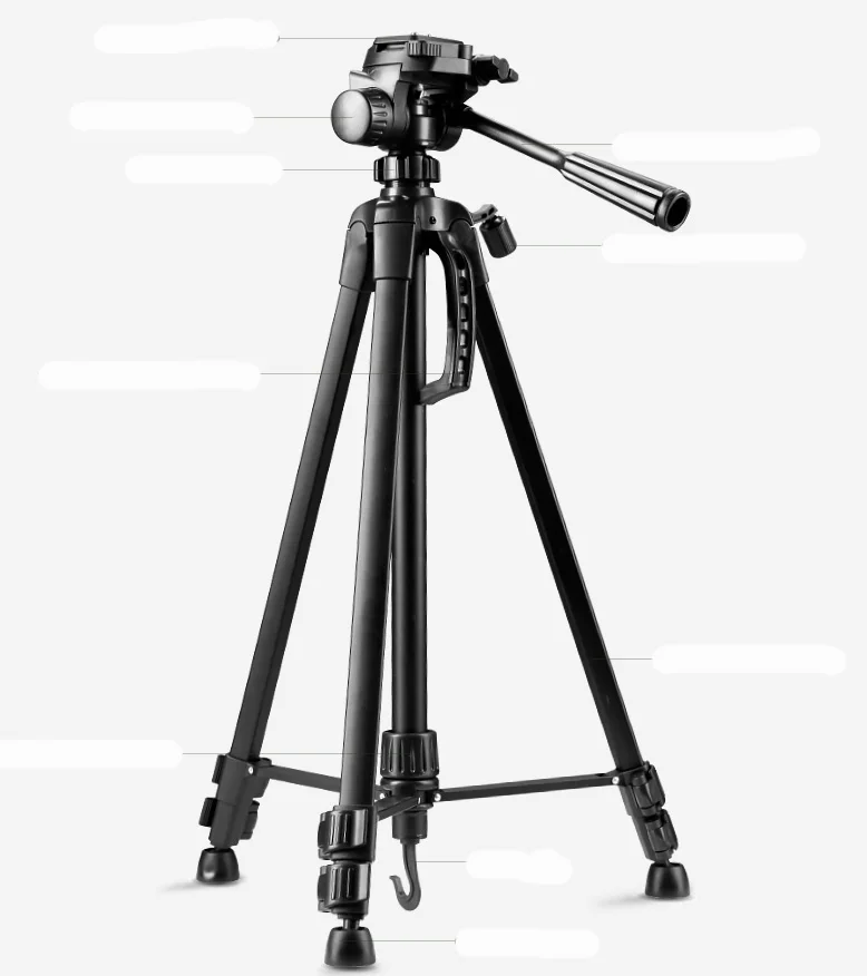 Professional Tripod stand for Camera Camcorder WF-3520 Black tripod tripe extensor para foto with handle head