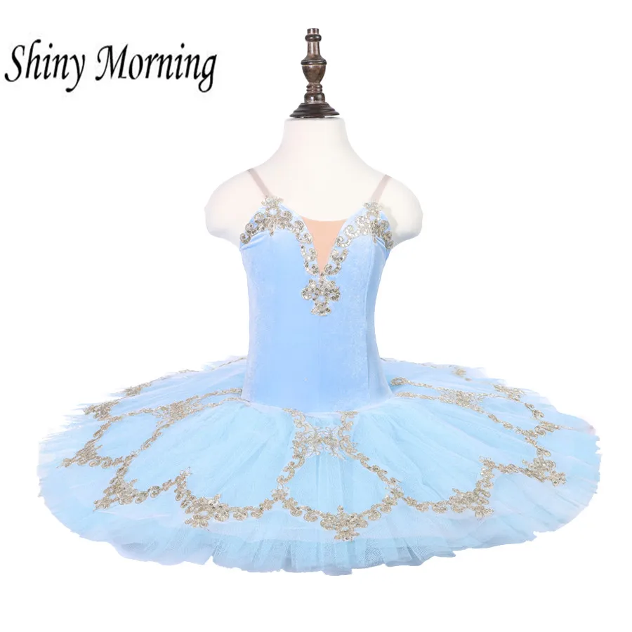 Adult Professional Ballet Tutu blue Women Nutcracker Fairy Doll Ballet Costumes Sleeping Beauty Pancake Tutu Ballet Dress