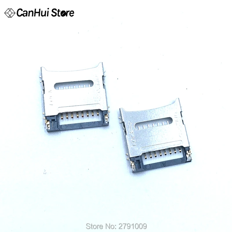 10pcs Connector Small Card 8pin Micro SD Card Seat TF Flip Seat Memory Card Holder Slot Mobile Phone Card Connect HOT