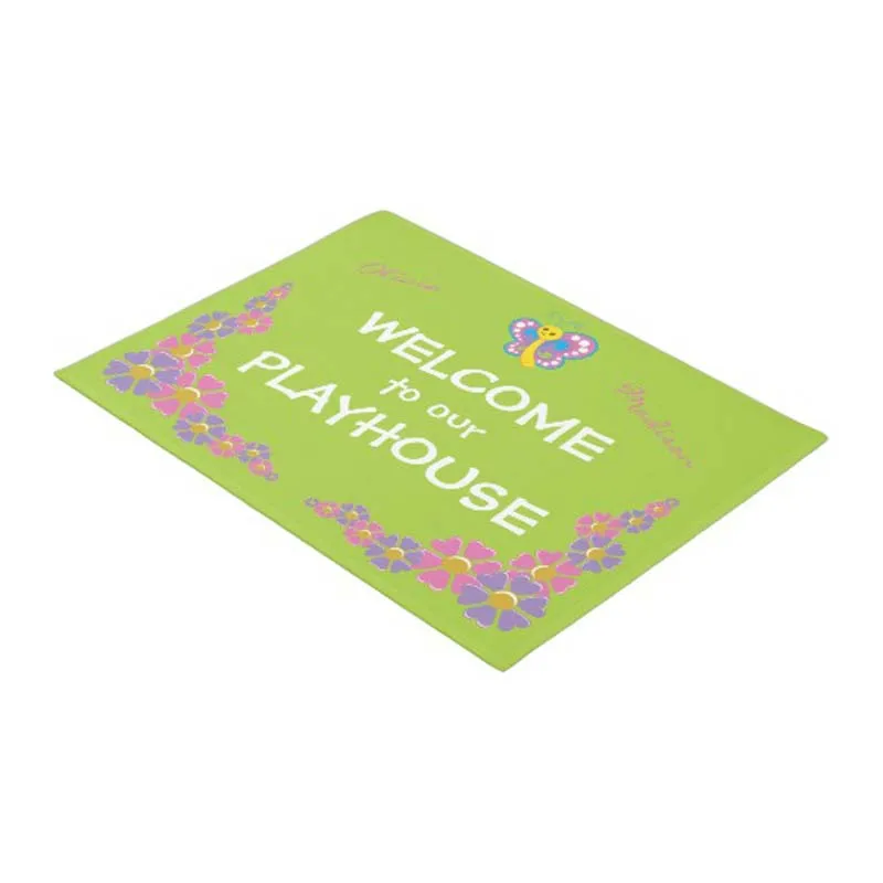 Girls Playhouse welcome Doormat Home Decoration Entry Non-slip Door Mat Rubber Washable Floor Home