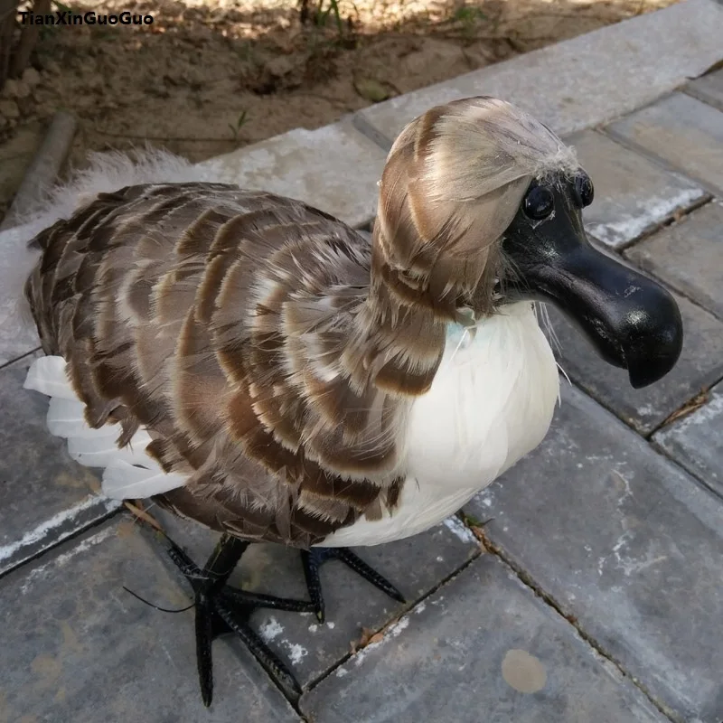 

large 32cm simulation dodo bird hard model gray feathers dodo bird prop,garden decoration gift s1193