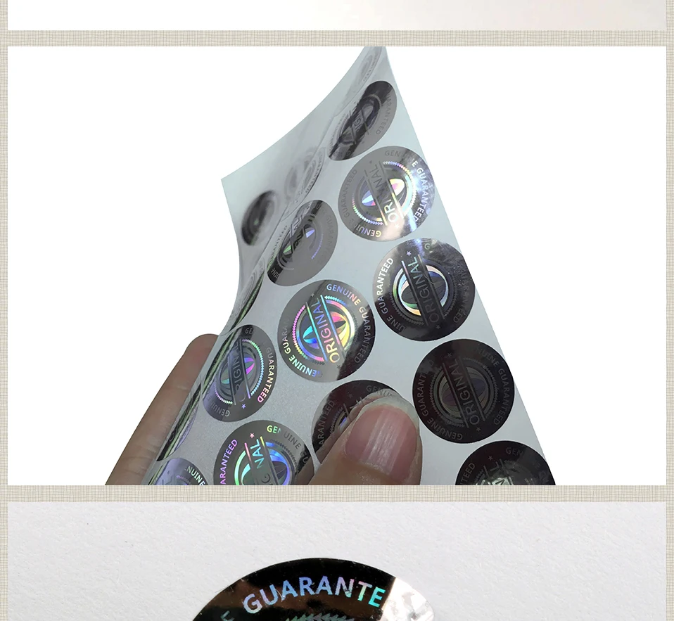 Lager hologramm aufkleber 20mm runde holographische aufkleber verlassen NICHTIG nach schälen einweg original warnen aufkleber 2000 stücke lot – Detail 13