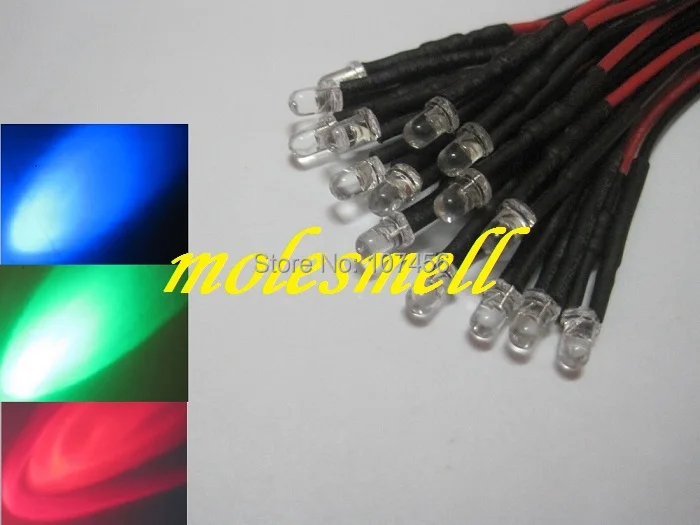 

Free shipping 25pcs 3mm 5v red/blue/green rgb fast flashing flash LED Lamp Light Set Pre-Wired 3mm 5V DC Wired blinking rgb led