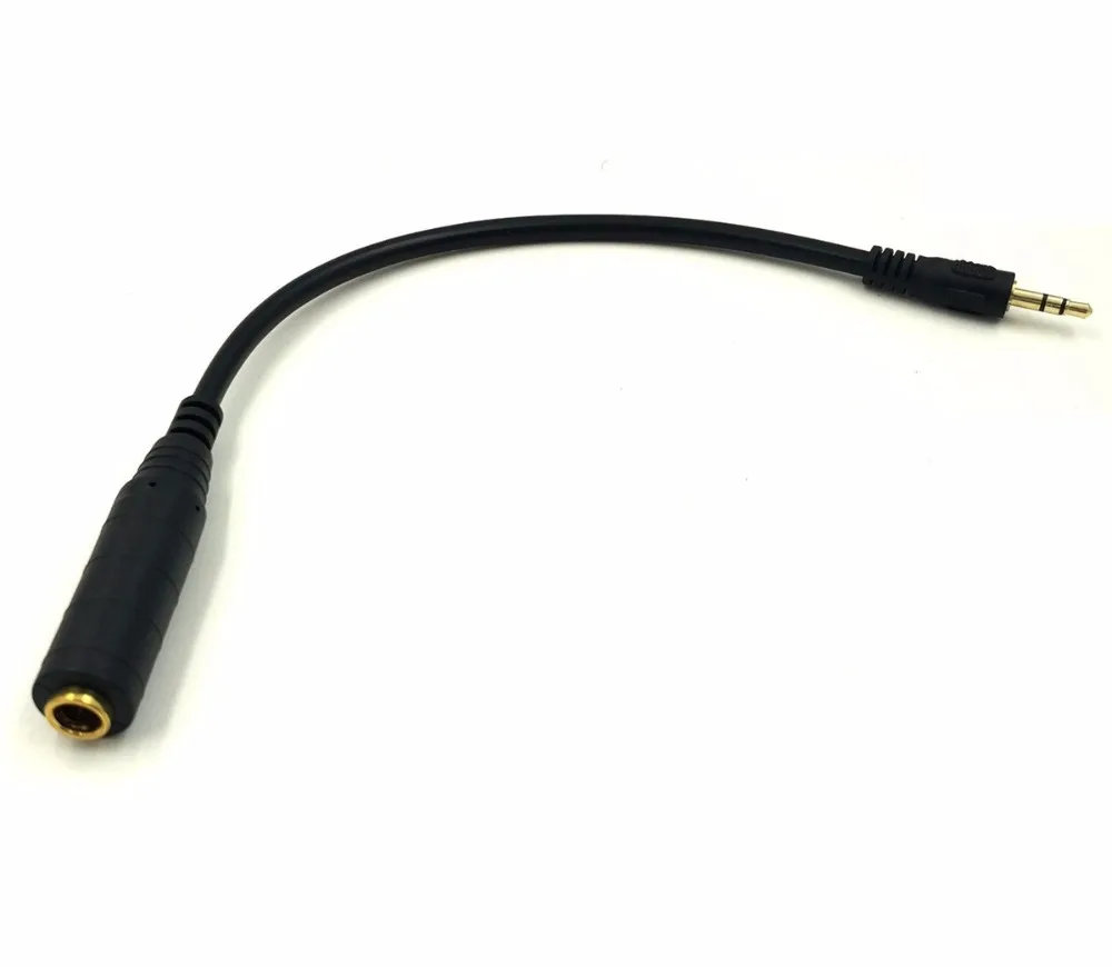 6.35mm Female to 3.5mm Male Plug Jack Stereo Hifi Mic Audio Extension Cable