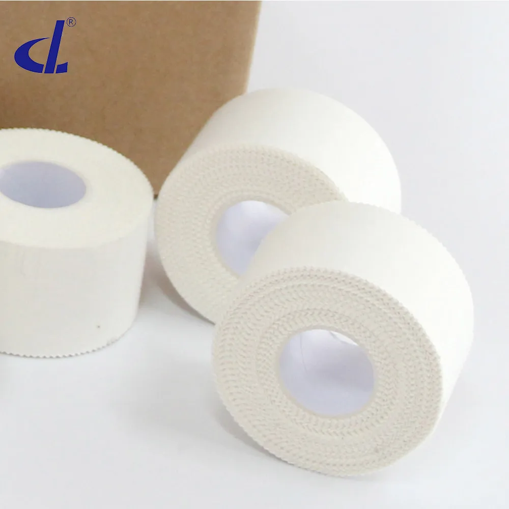 5 Rolls 3.8cm x 10m Cotton Sports tape No elasticity For Athlete Protection and Wrapping Strapping taping Fix Leg Socks Wrist