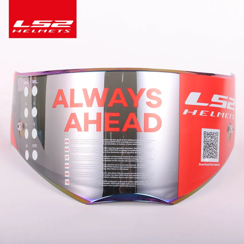 100% Original LS2 FF390 Breaker Motorcycle helmet chrome mirror lens smoke colorful silver visor with Anti-fog holes
