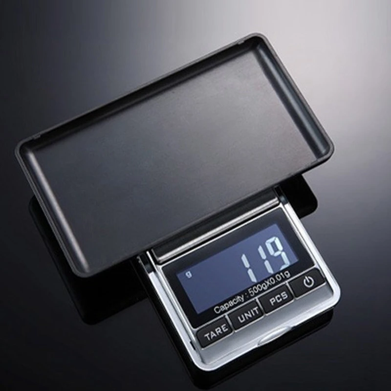 500g 0.01 Digital Jewelry Scales 500g 0.01g Electronic Kitchen Gram Scale Precision Pocket Lab Weight Balance PCS Tare Function