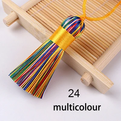 5 Stück/Set 5cm Quasten Hängende Seidenquasten Fransen zum Nähen Zierquasten Schlüsselanhänger DIY Dekorative Vorhang-Accessoires – Detail 25