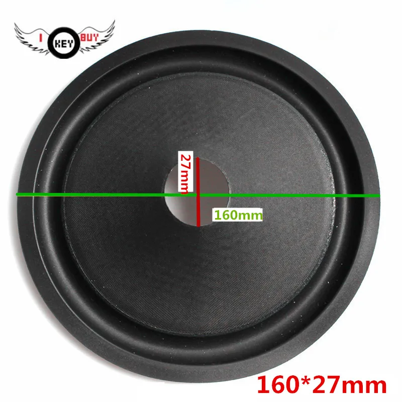 I KEY BUY Wholesale 50pcs/lot 6 6.5 Inch Speaker Drum Paper Cone Basin Foam Edge 160 mm 27 mm Core Middle Woofer Accessories