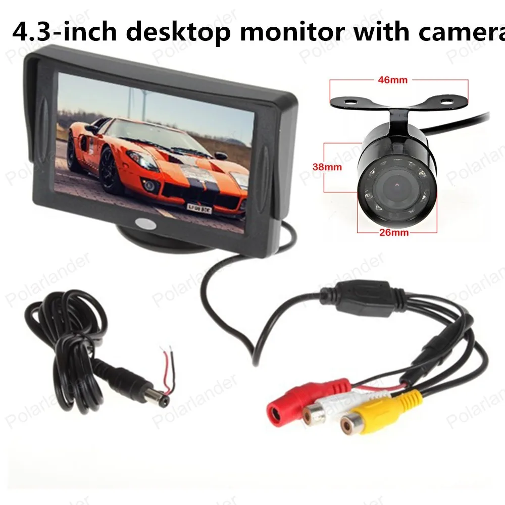 Pocket-sized Rear View Monitor  Car  4.3 Inch TFT LCD Color Display Camera Video  with Night Vision Rear View