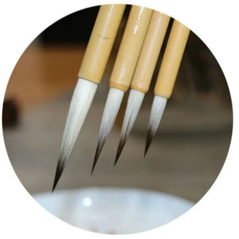 Weasel Hair Woolen Hair Chinese Calligraphy Brush Pen Slender Gold Brush Landscape Chinese Painting Brush Script Practice Brush