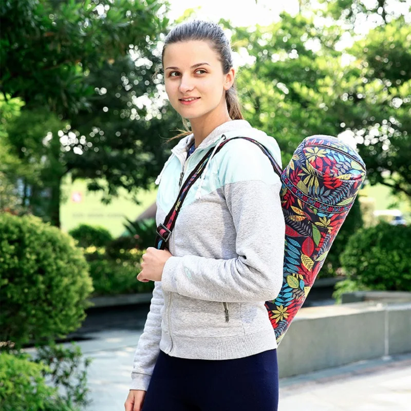 Waterproof Canvas Yoga Backpack Yoga Bag Gym Mat Bag Waterproof Mat Bag Yoga Pilates Mat Case Bag Carriers