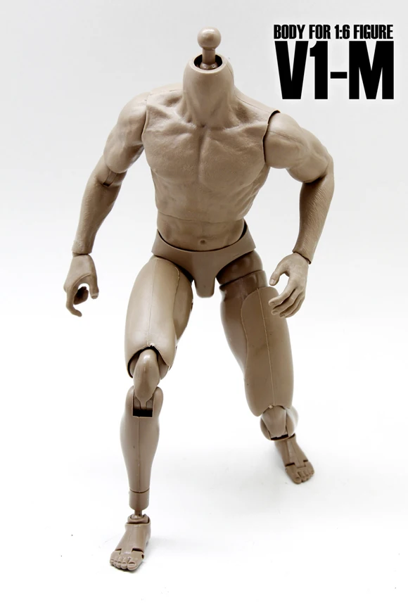 

V-1M Model 1/6 Scale Nude Muscular Body V1-M Male Action Figure Doll Toy Fit HT Hot Toy Head Sculpt Collectible Toys In Stock