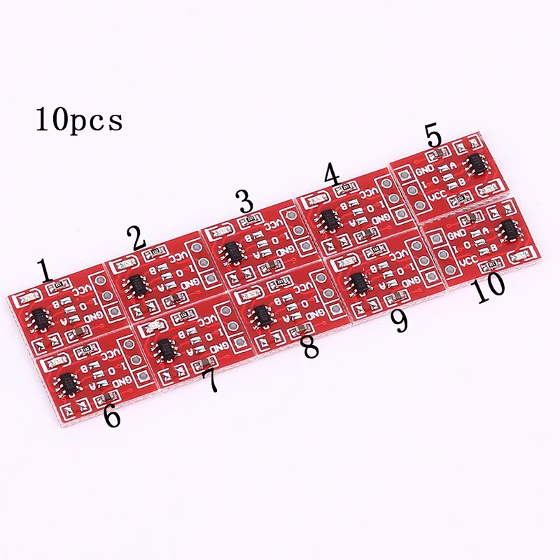 10Pcs TTP223 Touch Key Switch Module Touch Knop Capacitieve Switches Zelfsluitende/No-Locking Capacitieve Touch schakelaars 2.5-5.5V