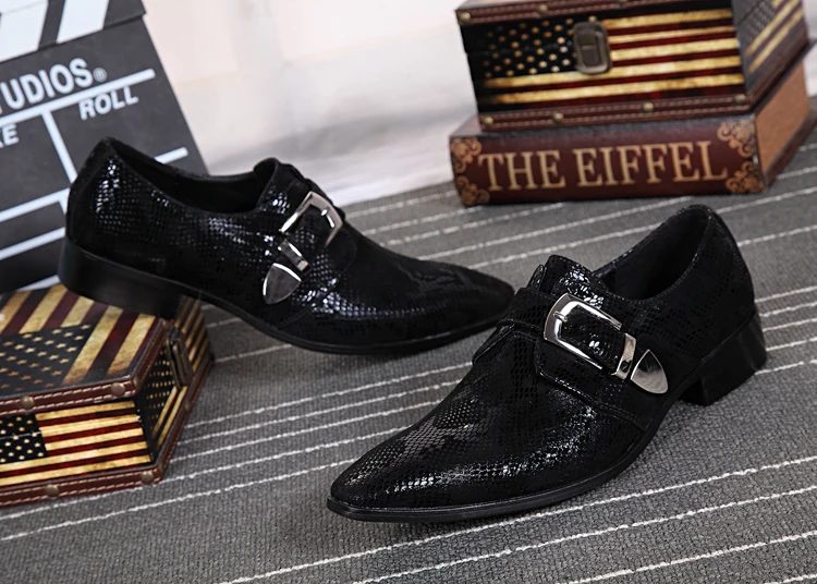 

Black Mens dress shoes elegant men formal shoes glitter loafers pointy toe zapatos hombre vestir pluse size oxford shoes for men