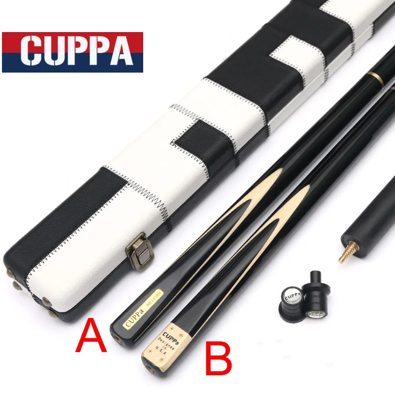 

Cuppa Handmade 3/4 Snooker Cue Case Set A/B Type Snooker Cues 9.8mm Bright Paint Cracking Prevention Maple Shaft China