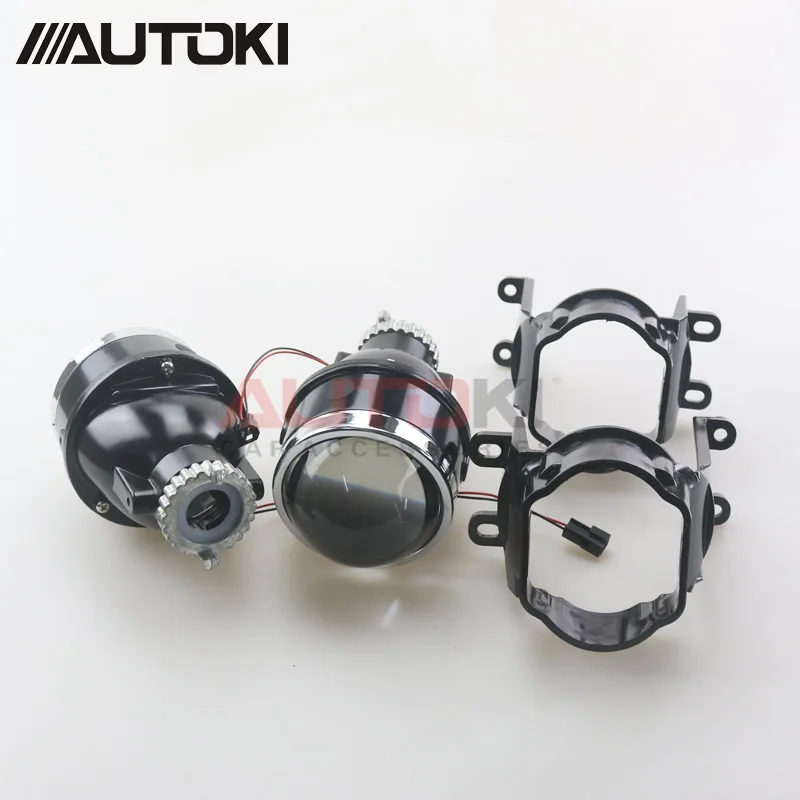 Autoki Bixenon Projector Lens Fog Lamp Driving Light Super Bright HID Bulb D2H Waterproof DIY For Toyota COROLLA CAMRY Yaris