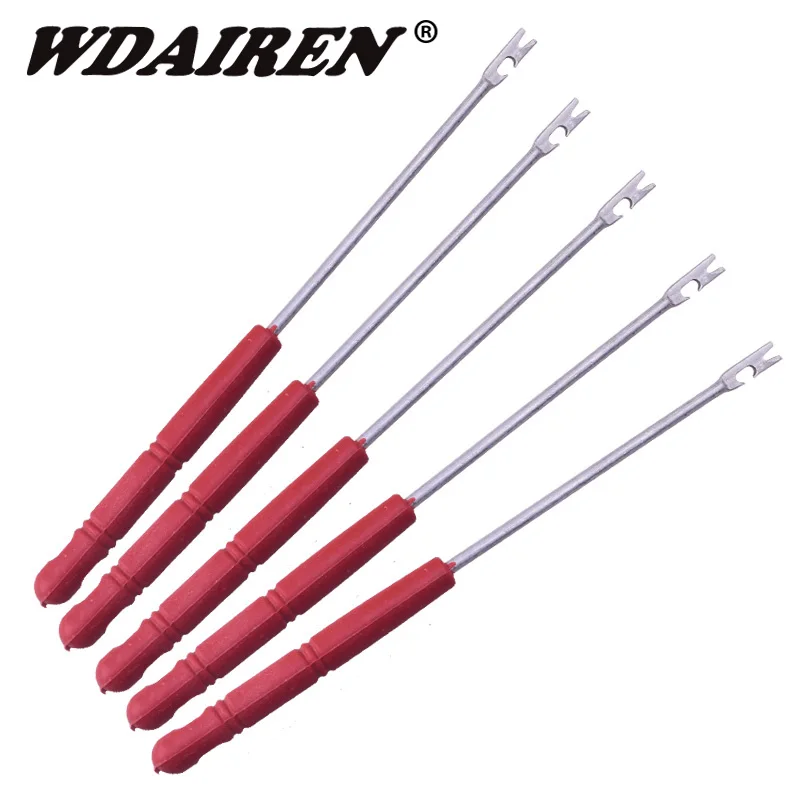 

5pcs/lot Decoupling Device 14cm Fishing Out of Hook Lures Lines Abstract Fishing Tackle Hook Metal Steel Special Tools FA-124