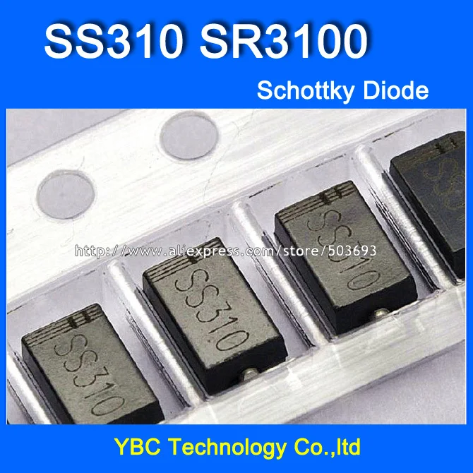 100pcs/lot SS310 SR3100 3A/100V Schottky Diode