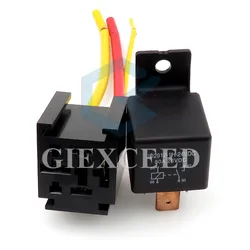 80A 12v-60v 4 Pins DC AMP SPDT Car Relays with Socket Universal Car AC Assembly Automobile Relay Waterproof