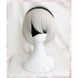 YoRHa-Perruque de cosplay ultraviolette de haute qualité, perruques de jeu AutomMiCostume, Costumes de cheveux et bonnet de perruque, No.2 Type B 2BYoRH Pipeline 9S 2B