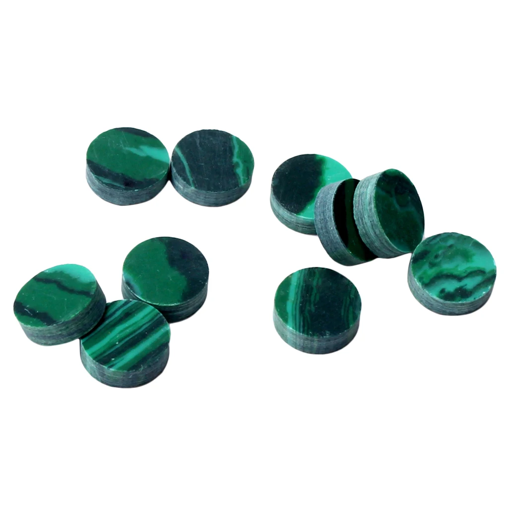 10pcs Inlay Malachite Dots Marker Decals Freboard for Any Electric Guitar Acoustic Guitar and Bass Fret 2mm