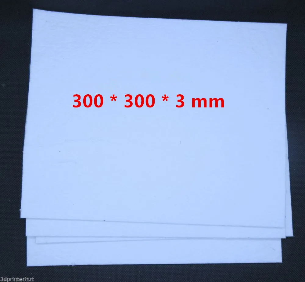 4pcs/lot Reprap Prusa 3D Printer 300x300 mm Insulation Cottons for heated bed 300*300*3 mm heated bed insulation cotton